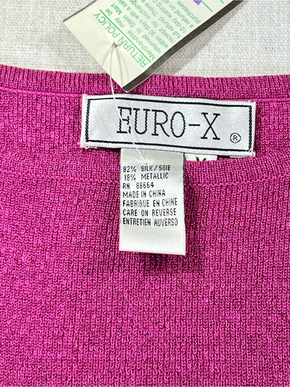 EURO-X Silk Metallic 2-Piece Cardigan & Shell Set – Women’s Size M - Picture 6 of 8
